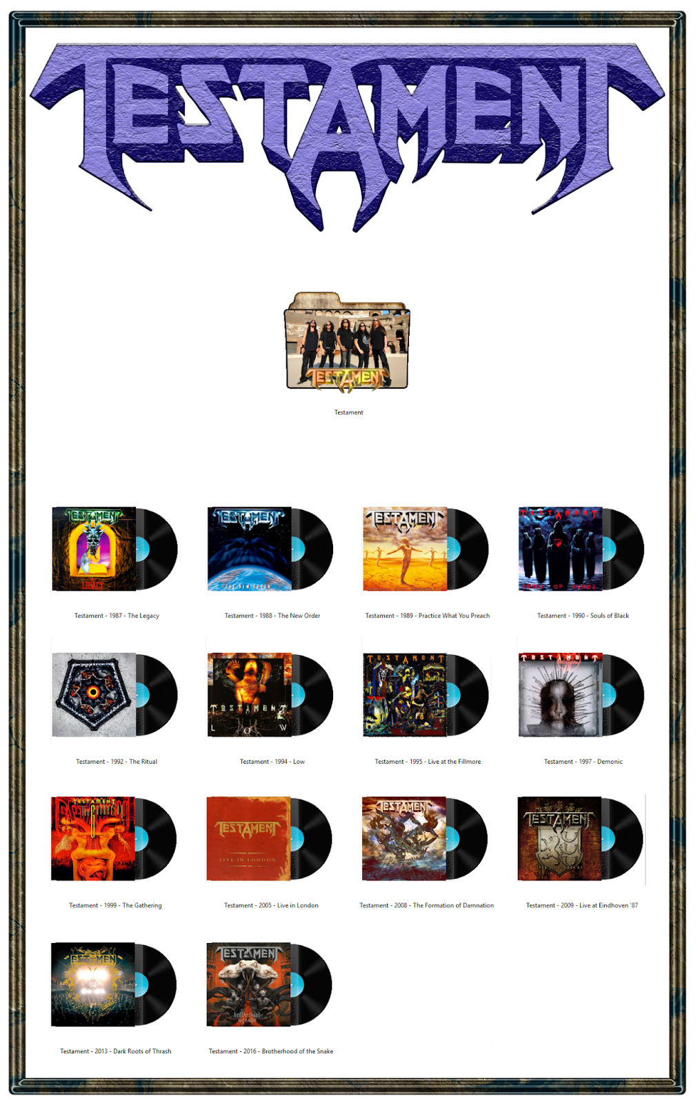 Album Art Icons Testament Discography Icons (ICO & PNG)
