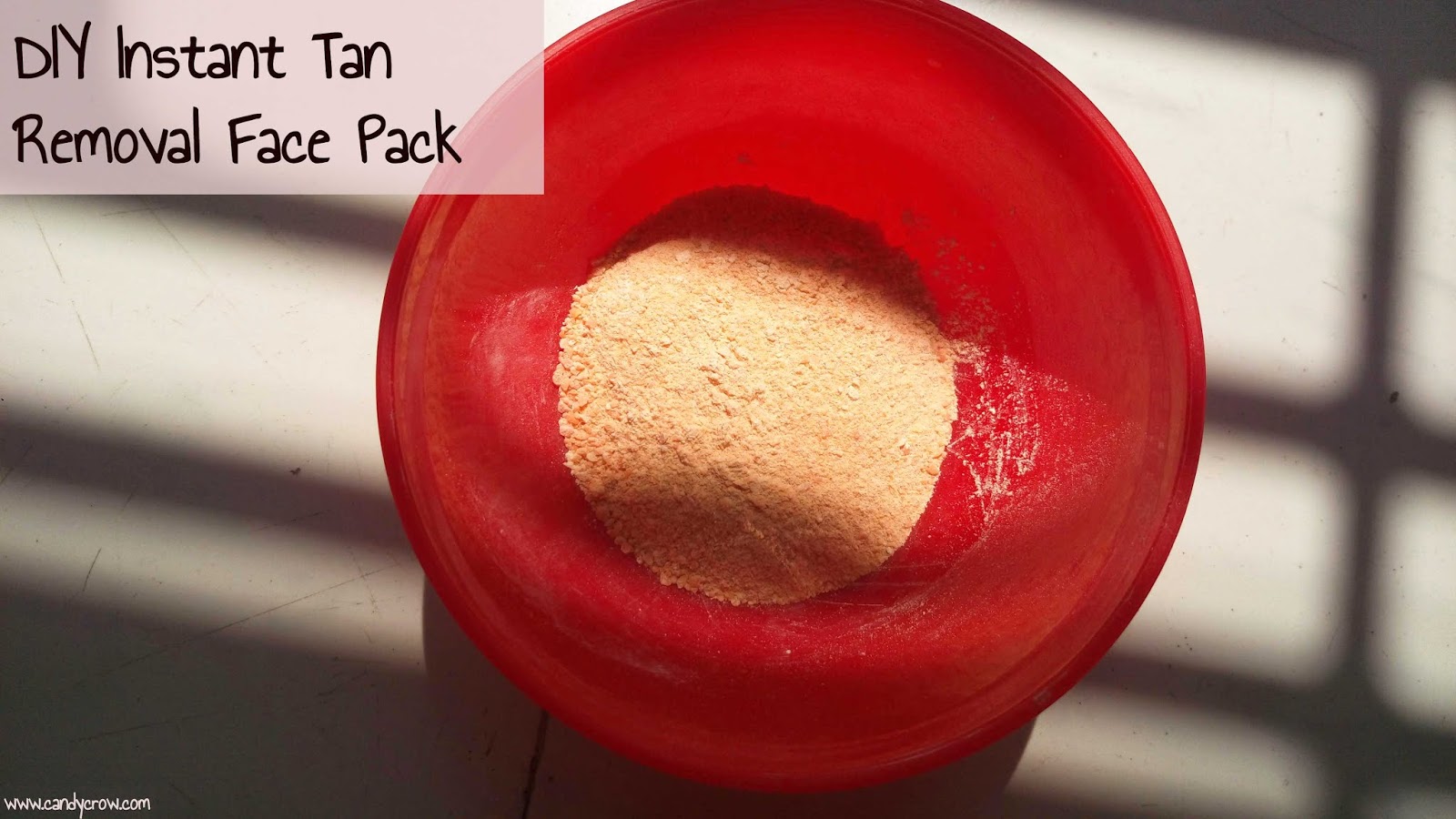 DIY Instant Tan Removal Face Pack