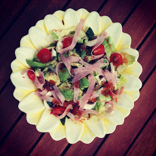Ham Salad in a Giant Daisy Bowl