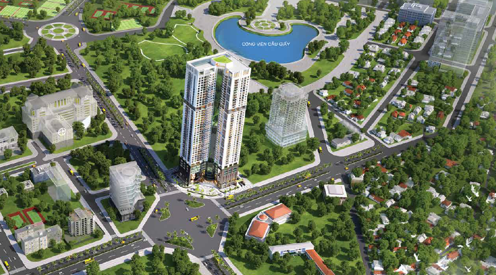 Phối cảnh dự án Golden Park Tower
