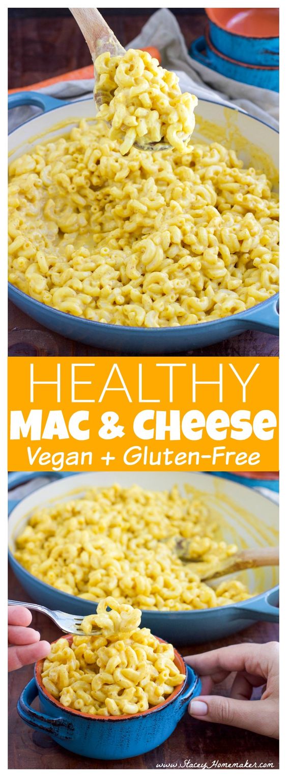 This creamy vegetable-based (NO butternut squash!) healthy and easy mac and cheese recipe is the last macaroni recipe you'll ever need, take it from a mac and cheese connoisseur! Kids will love it too, they won't be able to tell that the cheese sauce is cheese-free. Vegan + gluten-free + dairy-free