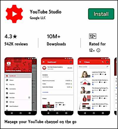 Creator Studio app for Youtube videos analytics Creator Studio app for YouTube videos analytics