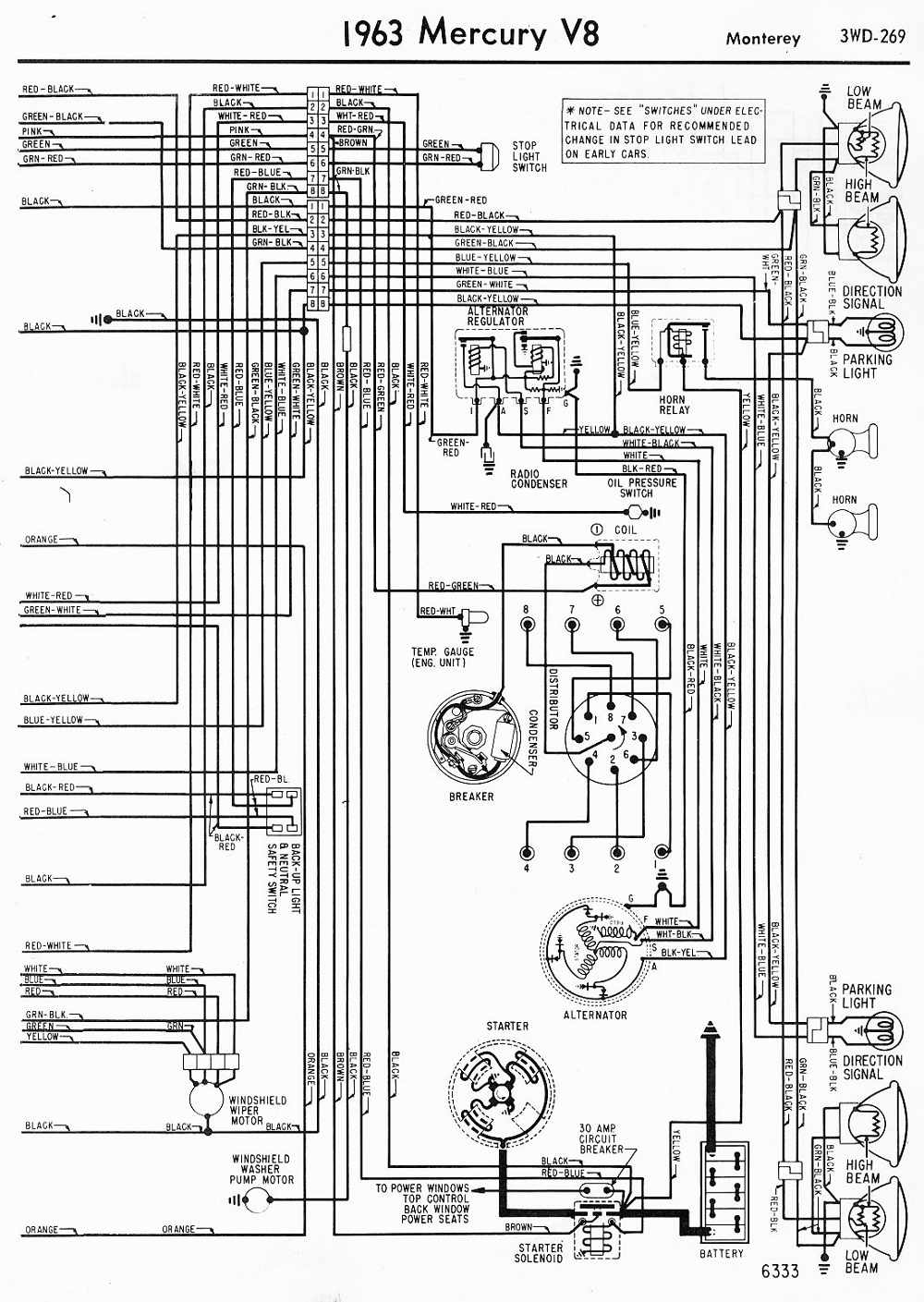 1963 Mercury V8 Monterey Wiring Diagrams #2 | Schematic Wiring Diagrams ...