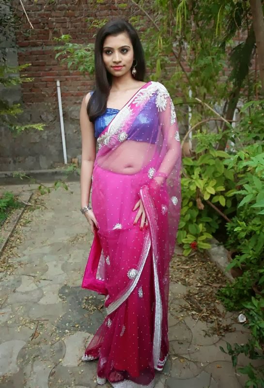 Dressing Below Navel Saree: Priyanka Hot Navel Show in Transparent ...
