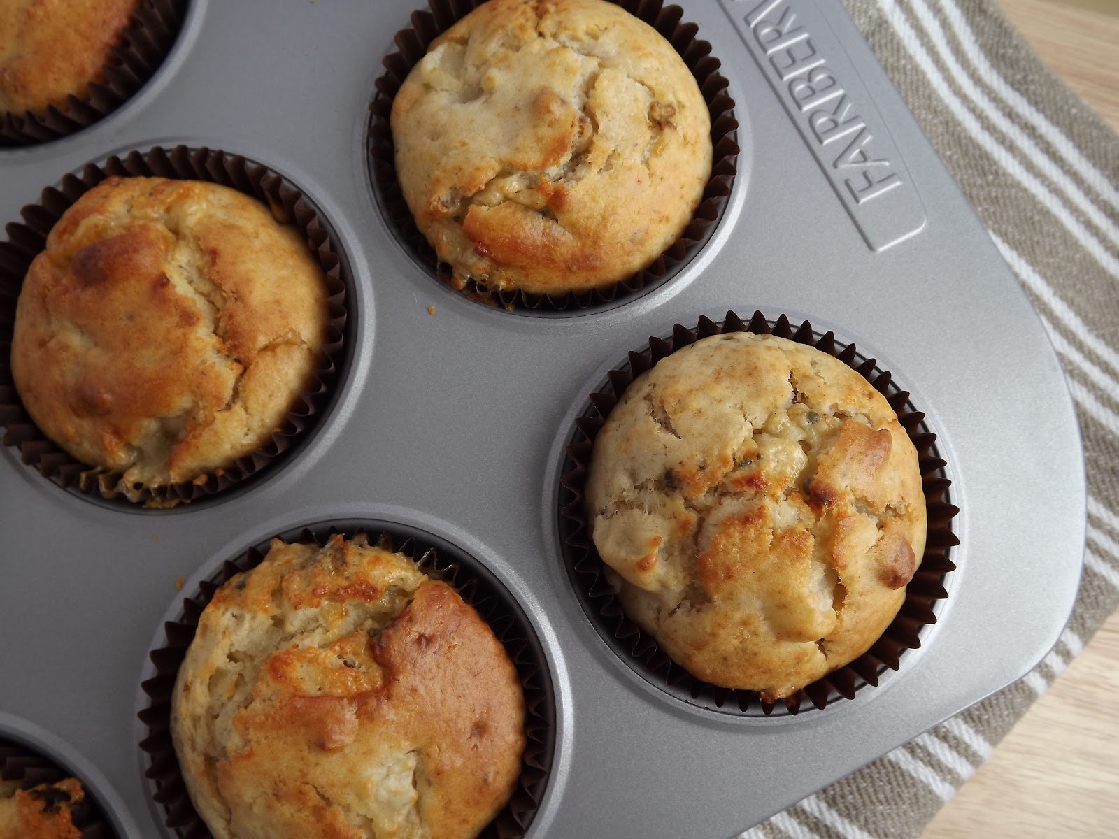 Walnut, Pear and Blue Cheese Muffins