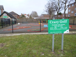 Crazy Golf course in The Grove Park in Carshalton