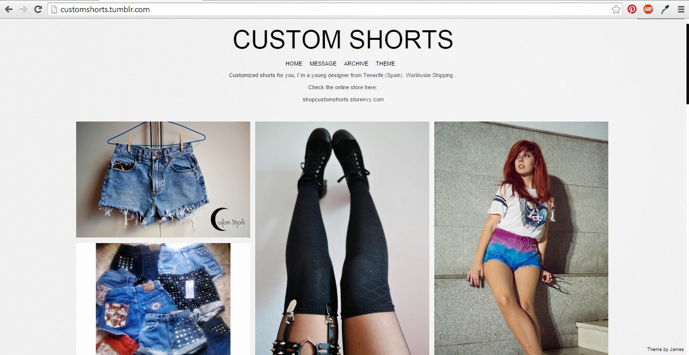 Monótono Chaqueta Vagabundo Verónica MG blog: Custom shorts / Nuevo diseño del Tumblr de mi marca de  ropa