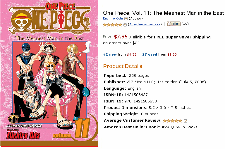 One Piece, Volume 11: The Meanest Man in the East by Eiichiro Oda