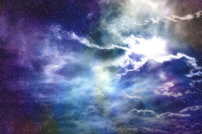foggy blue purple clouds