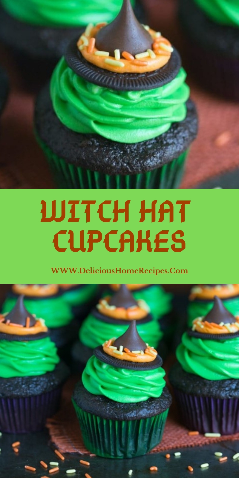 Witch Hat Cupcakes #christmas #dessert Witch Hat Cupcakes #christmas #dessert