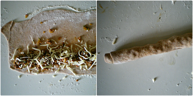 Börek con harina de espelta: montaje de la börek