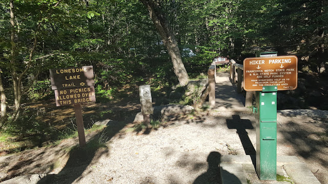 Début du sentier pour les monts Kinsman et Cannon