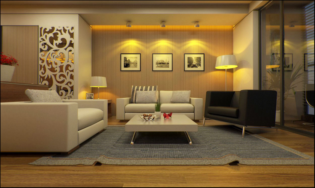 living room rendering vray