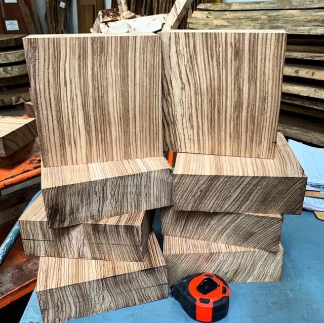 Tropical Exotic Hardwoods NEW Zebrawood bowl turning blanks!