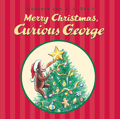 Merry Christmas Curious George, part of Favorite Character Christmas Book Review List for Kids
