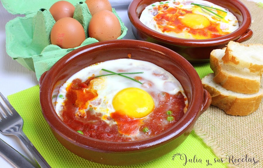 Huevos al plato. Julia y sus recetas