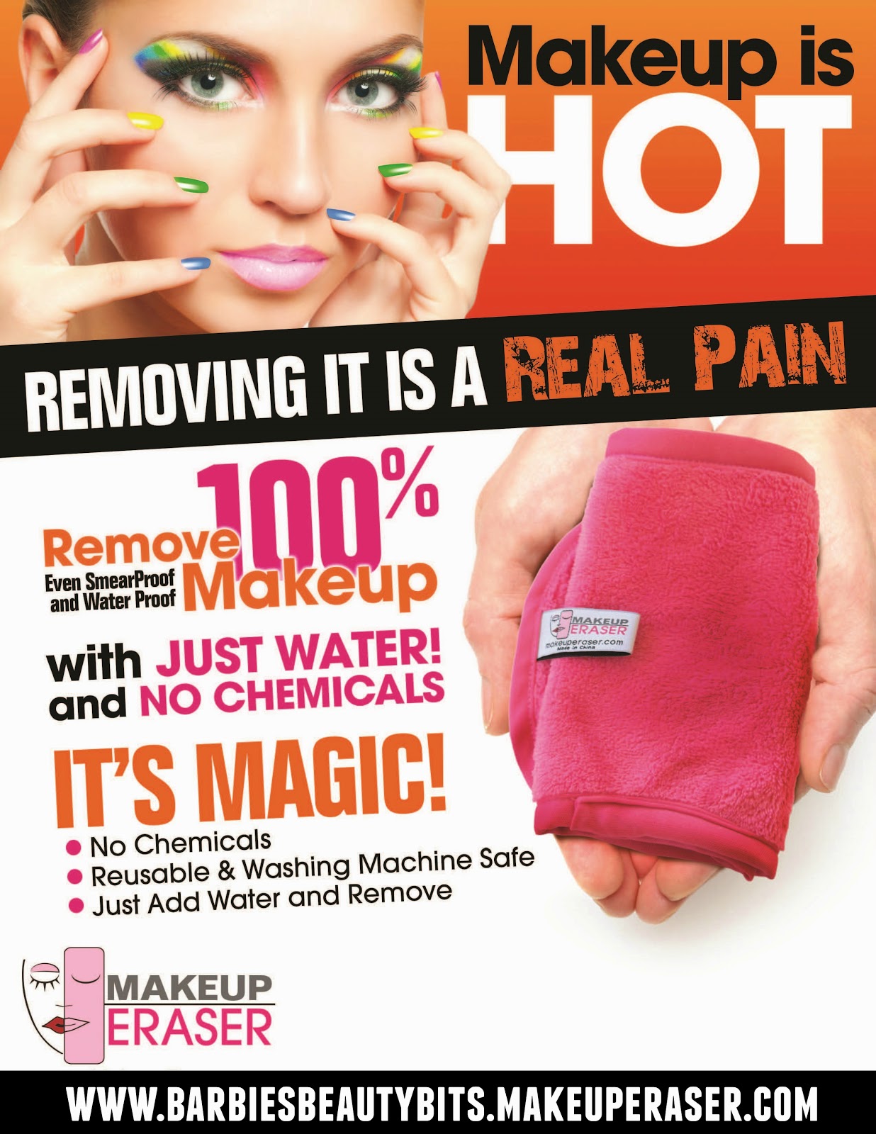 The Easiest & Cheapest Way To Remove Your Makeup...PERIOD. With the makeup eraser by barbies beauty bits