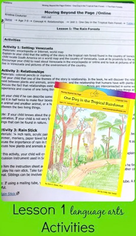 moving beyond the page language arts guide from School Time Snippets