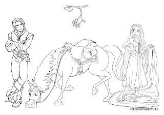 tangled rapunzel coloring pages
