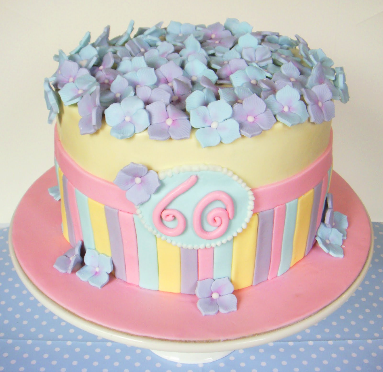Butter Hearts Sugar Pastel Hydrangea Cake