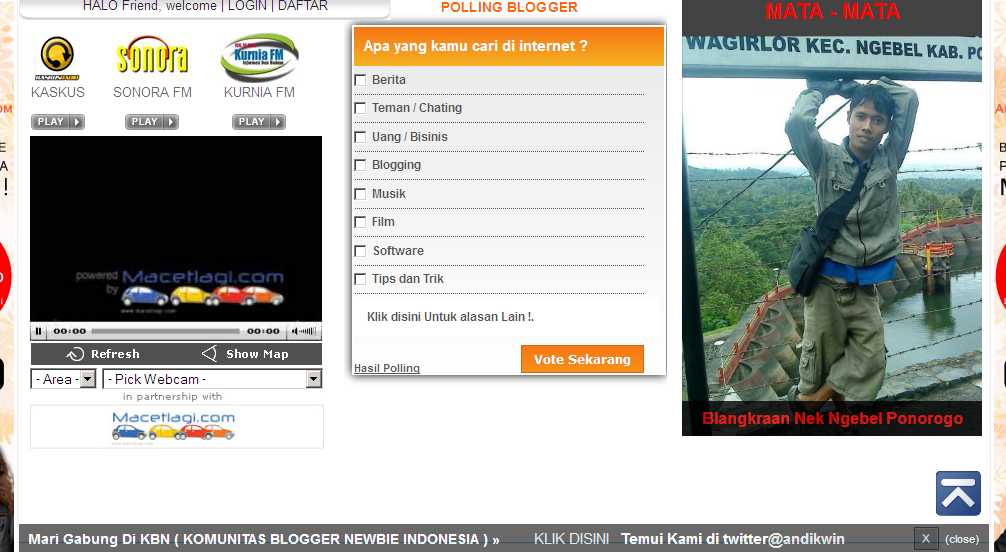 Cara membuat Live Streaming MacetLagi.com Di Blog