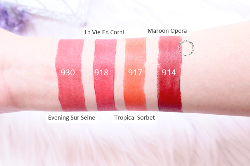 Swatch Loreal Paris Rouge Magique's Lipstick - Coral