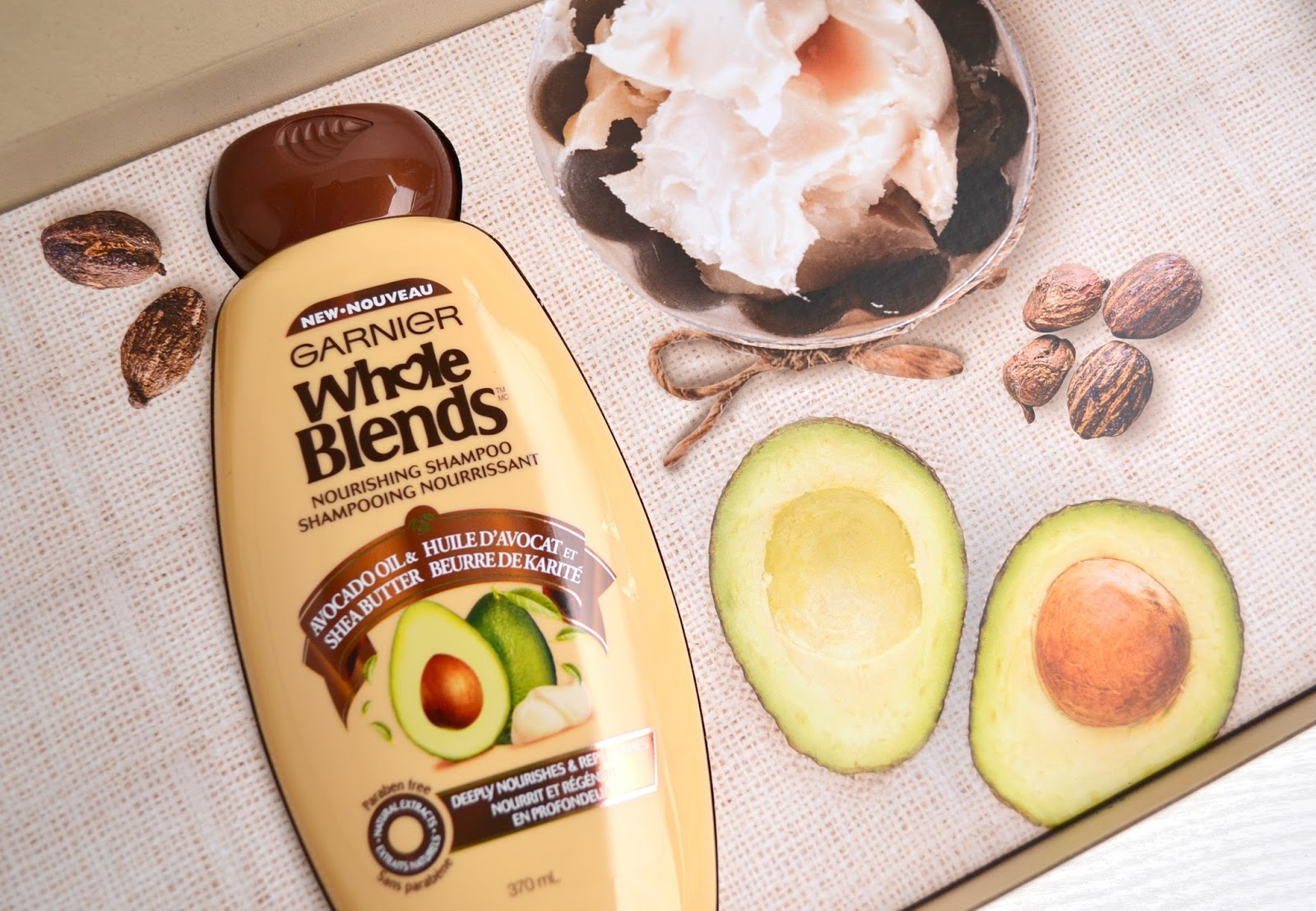 HAIR Garnier Whole Blends Nourishing Shampoo and Conditioner with Avocado Oil and Shea Butter