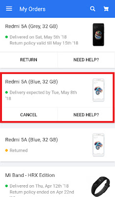 how to cancel order in flipkart app