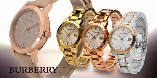 burberry women's bu9109 beige leather strap watch