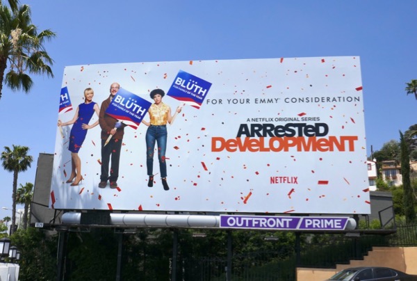 Arrested Development season 5 Emmy FYC billboard Sunset Strip Arrested Development season 5 Emmy FYC billboard