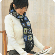 Bufanda con motivos a Crochet Bufanda con motivos a Crochet