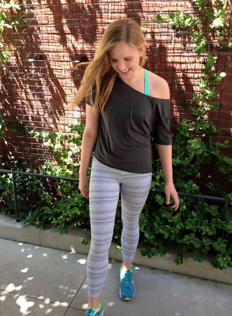 Lululemon Cyberstripe White High Times Pant, Girlfriend Tee, Menthol Free To Be Bra