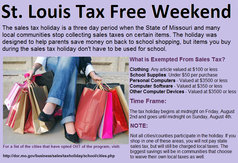 A St. Louis Realtor's Adventures, Tips, and Finds It is Tax Free