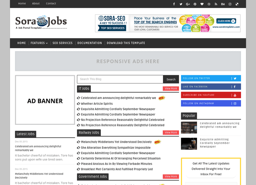 blogger template for job portal
Sora Jobs Blogger Template | High Quality Free Blogger Templates blogger template for job portal
Sora Jobs Blogger Template | High Quality Free Blogger Templates