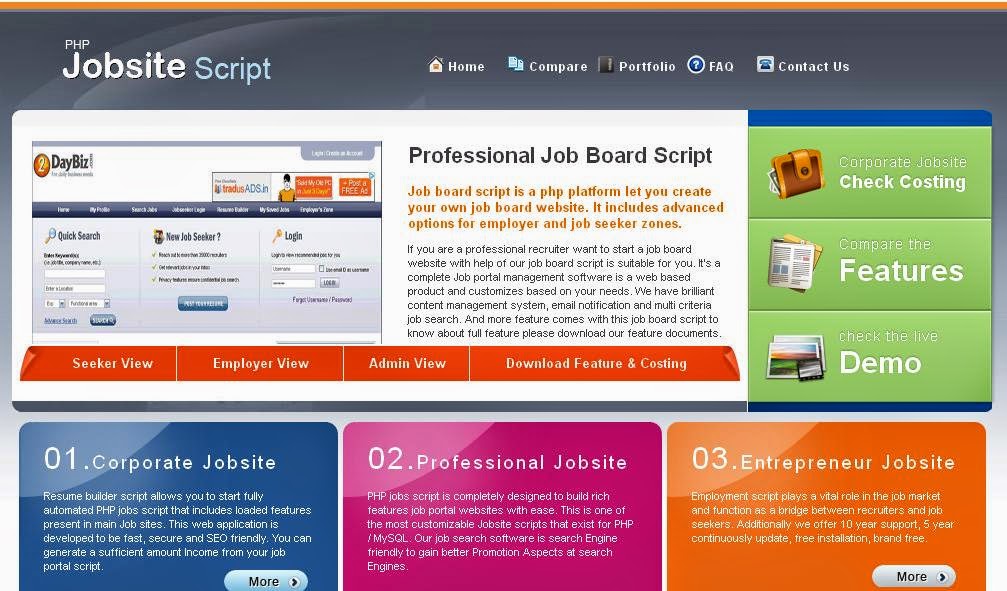 PHP Jobs Script, job board script, Employment Script, resume builder ...