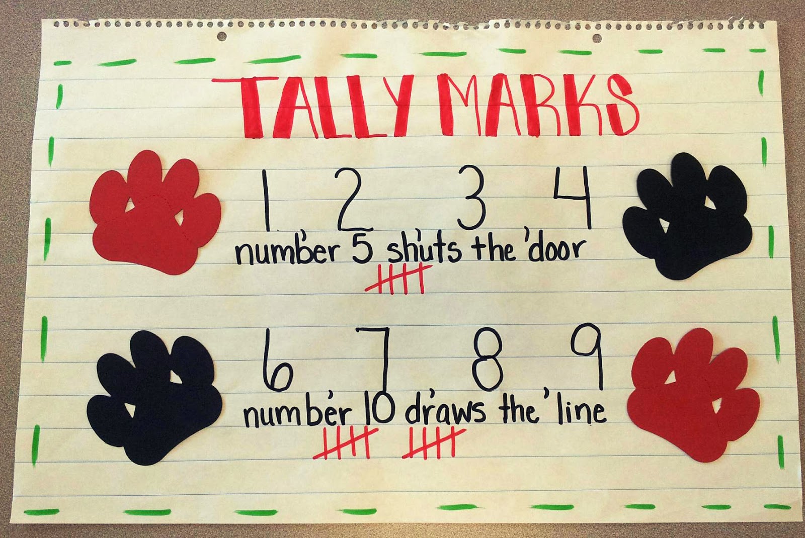 Tally Math. My teacher is Tall.