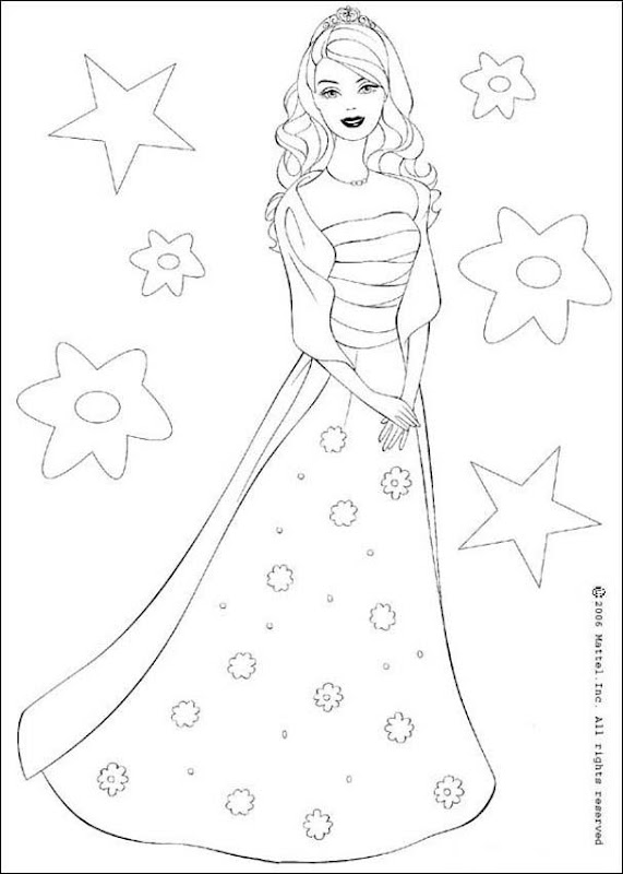 Print And Coloring Page Barbie For Kids title=