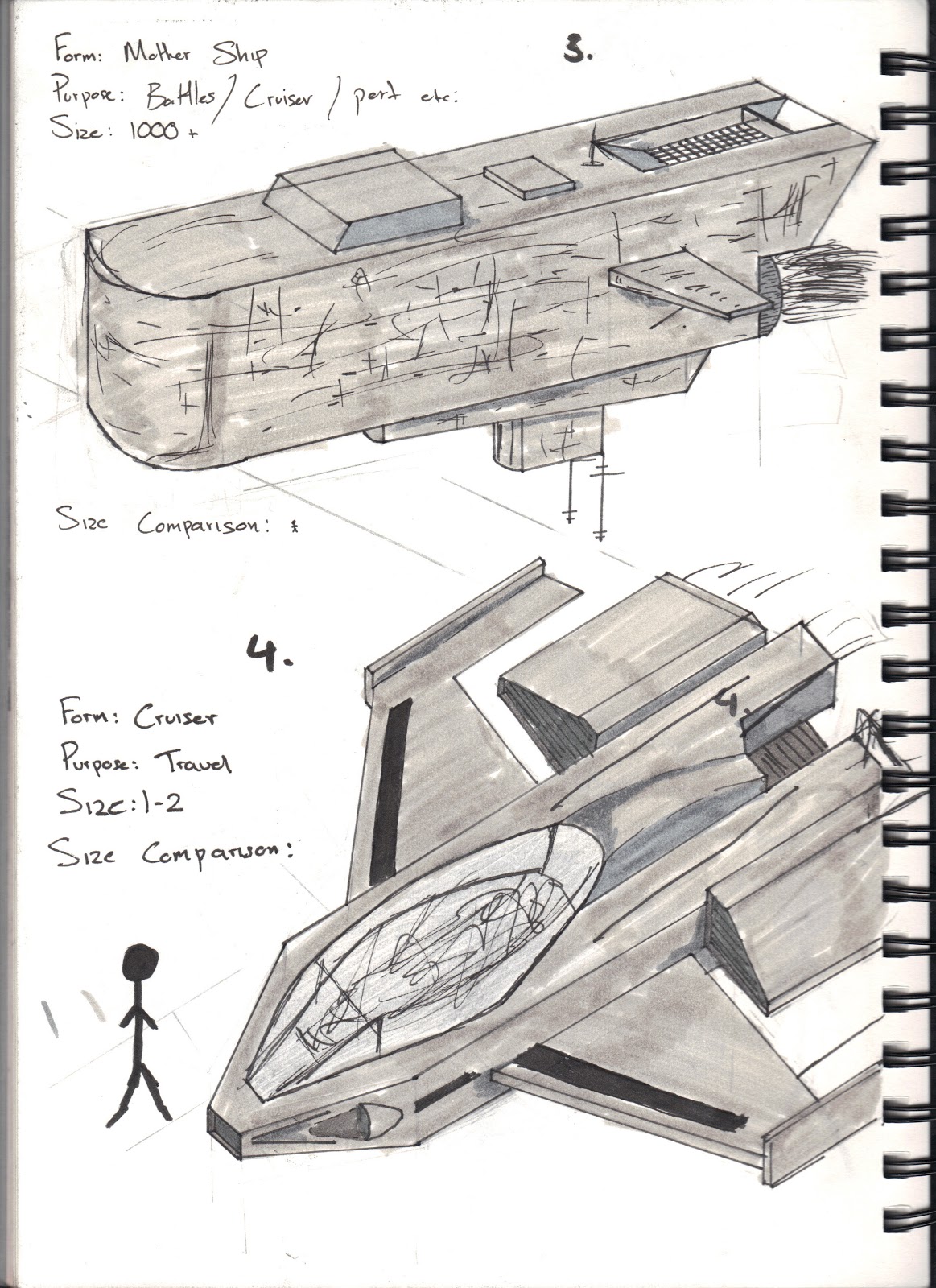 Sci Fi Warship Schematics