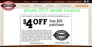 Boston Market Coupons Boston Market Coupons