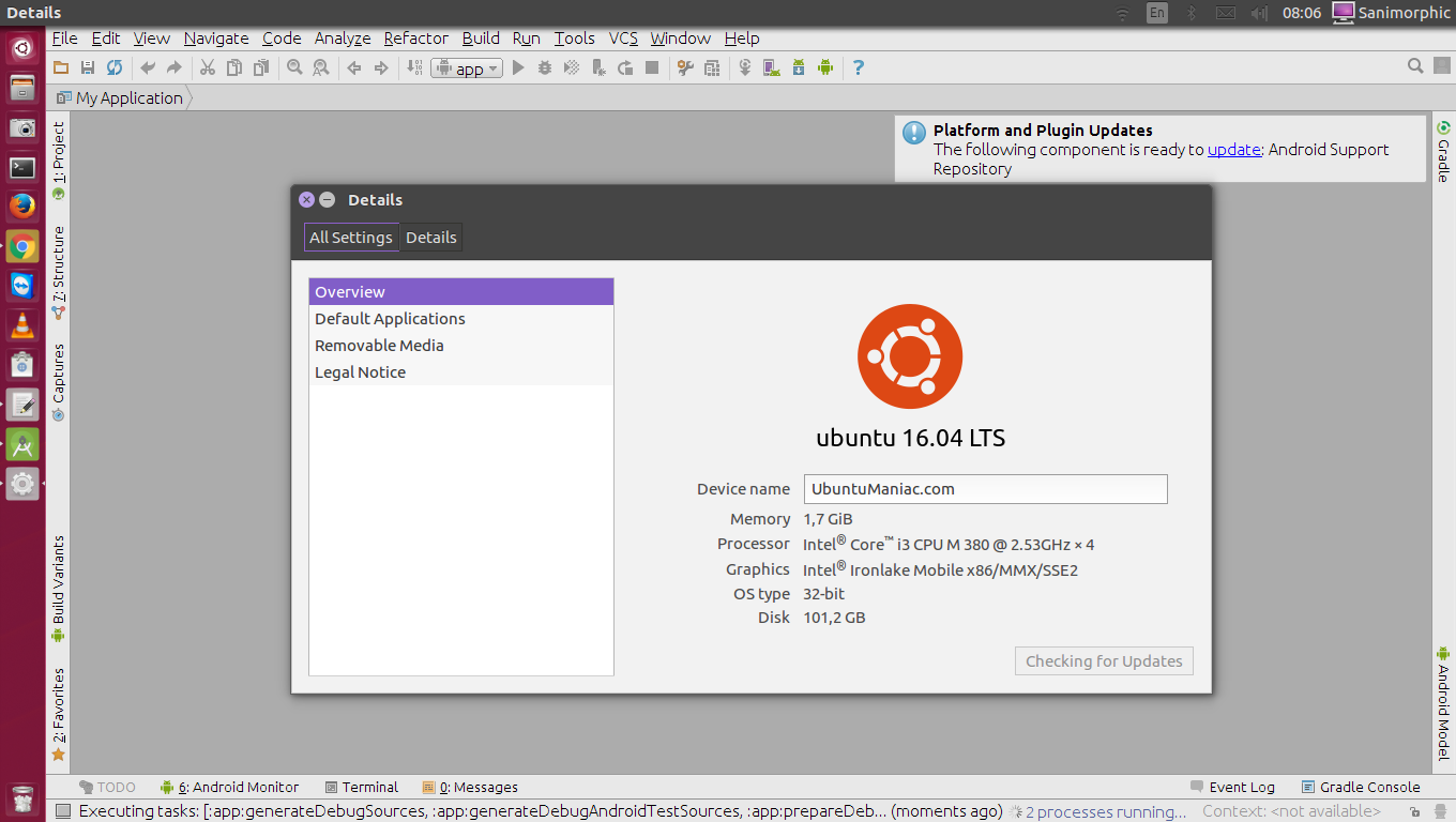 Android studio ubuntu