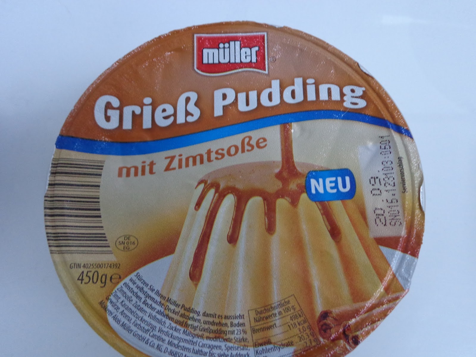Bibi´s Welten: Müller - Grieß Pudding mit Zimtsoße