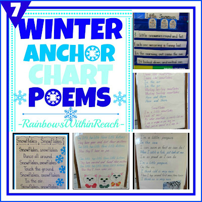 Winter Poem Rhyme Anchor Charts via RainbowsWithinReach