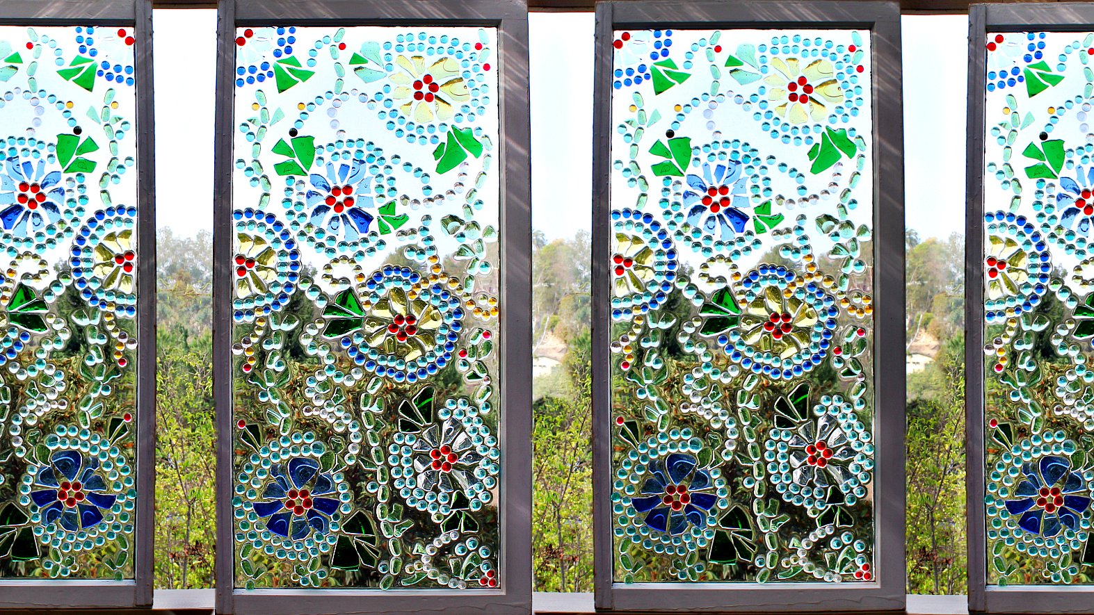 Mark Montano Stained Glass Vintage Window