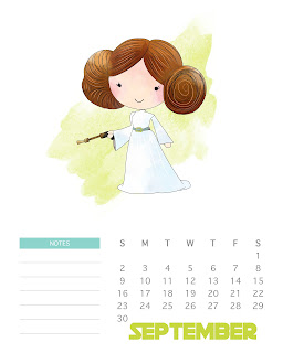 Calendario de Star Wars 2018 para Imprimir Gratis. Calendario de Star Wars 2018 para Imprimir Gratis.