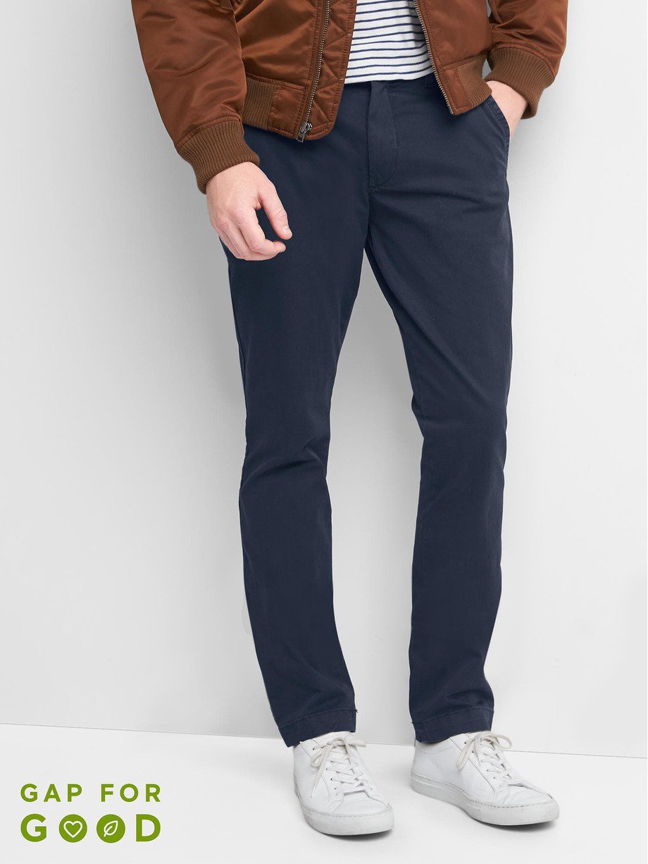 Vintage Wash Khakis in Straight Fit with GapFlex