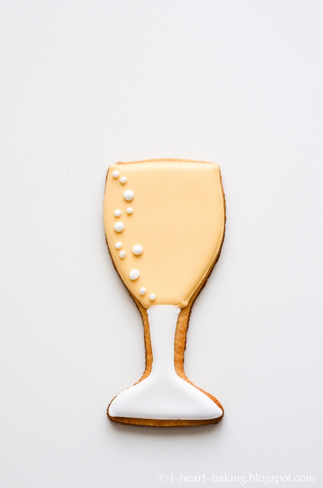 i heart baking! champagne glass cookies