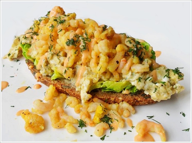 Abend Brot - Krabbenbrot mit Rührei (Glutenfrei &amp; Low Carb)