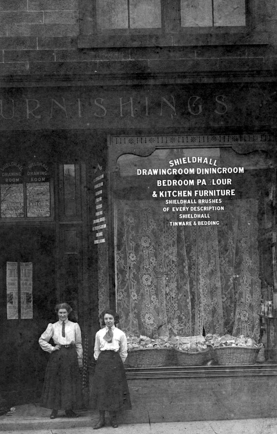 Tour Scotland Old Photograph Furniture Shop Shieldhall Glasgow Scotland