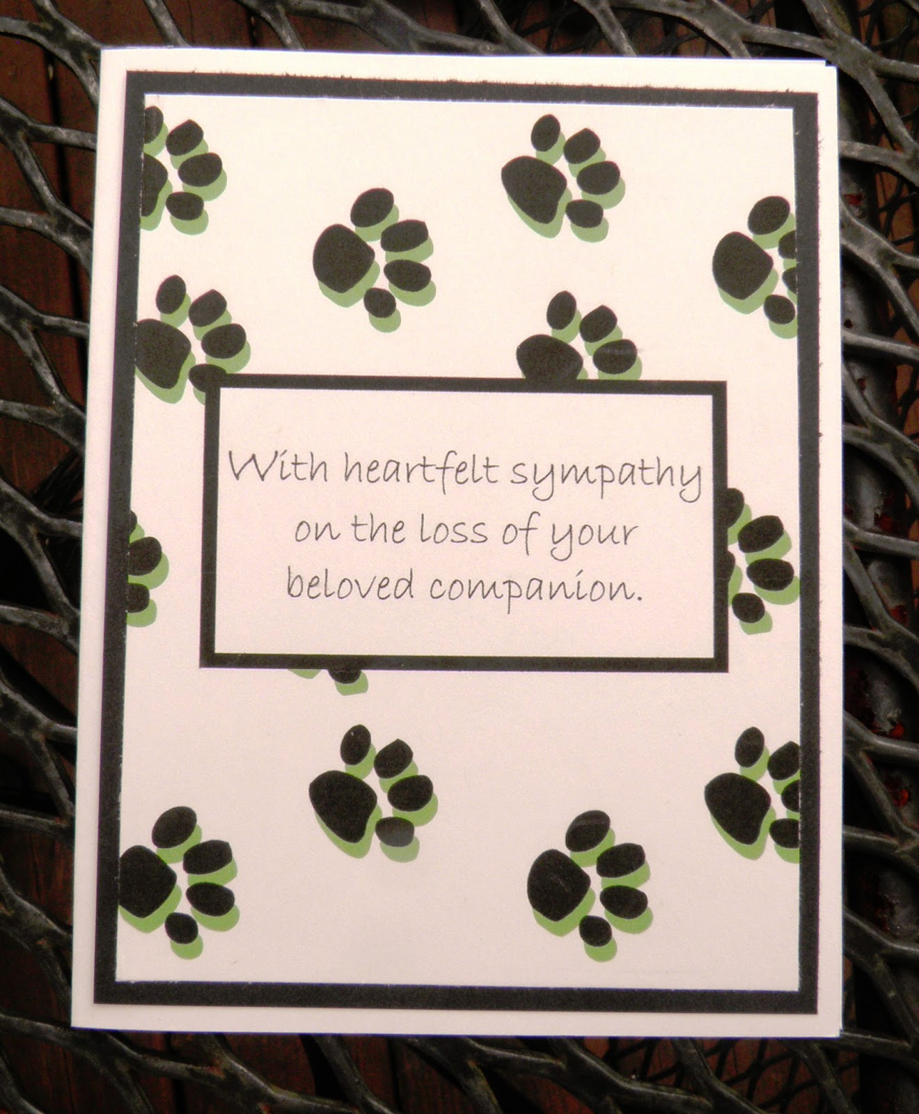 Printable Dog Sympathy Card