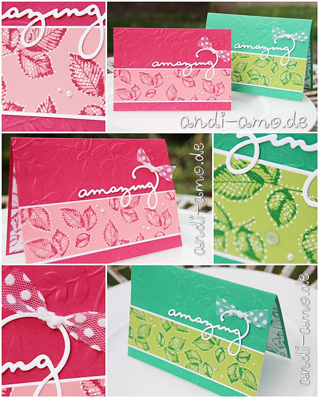 andi-amo: Karte mit Gelstift-Pünktchen-Technik